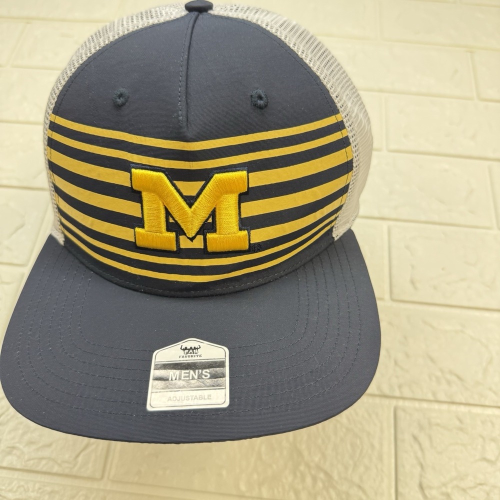 Michigan Wolverines Hat Cap Snap Back Mens One Size Blue NCAA Fan Favorite